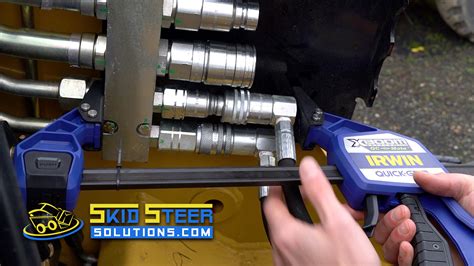 skid steer hydraulic fittings removal tool|Hydraulic Quick Coupler Pressure Relief Tool.